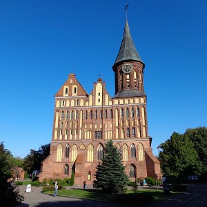 Кафедральный собор на острове Иммануила Канта в Калининграде. Воссоздание исторических окон